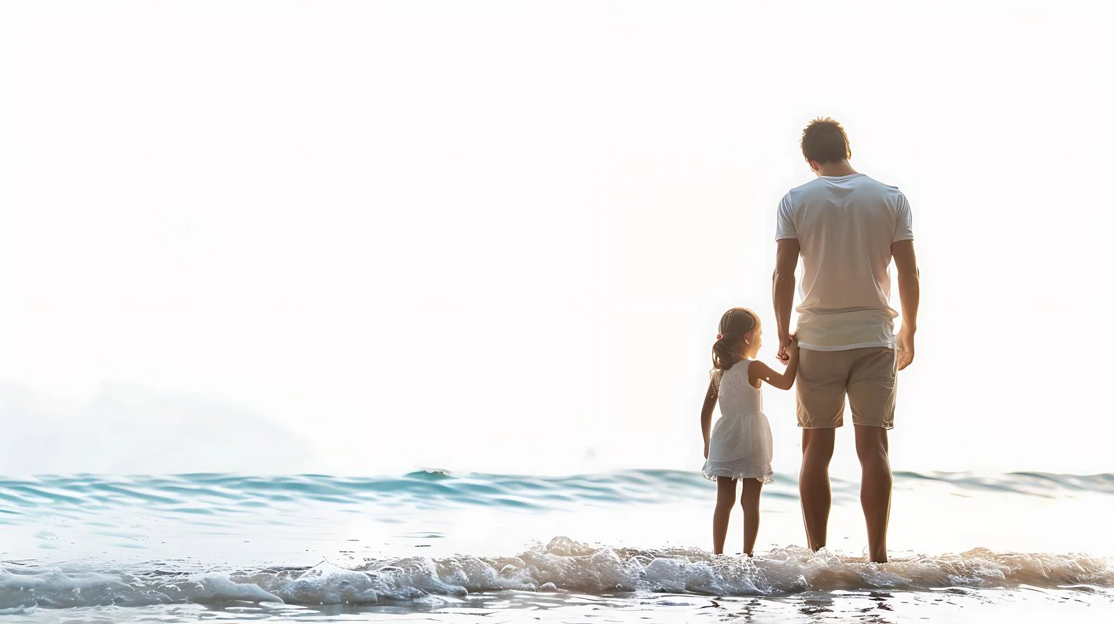 Father and Daughter Beach Time Together — free download from Dotvec