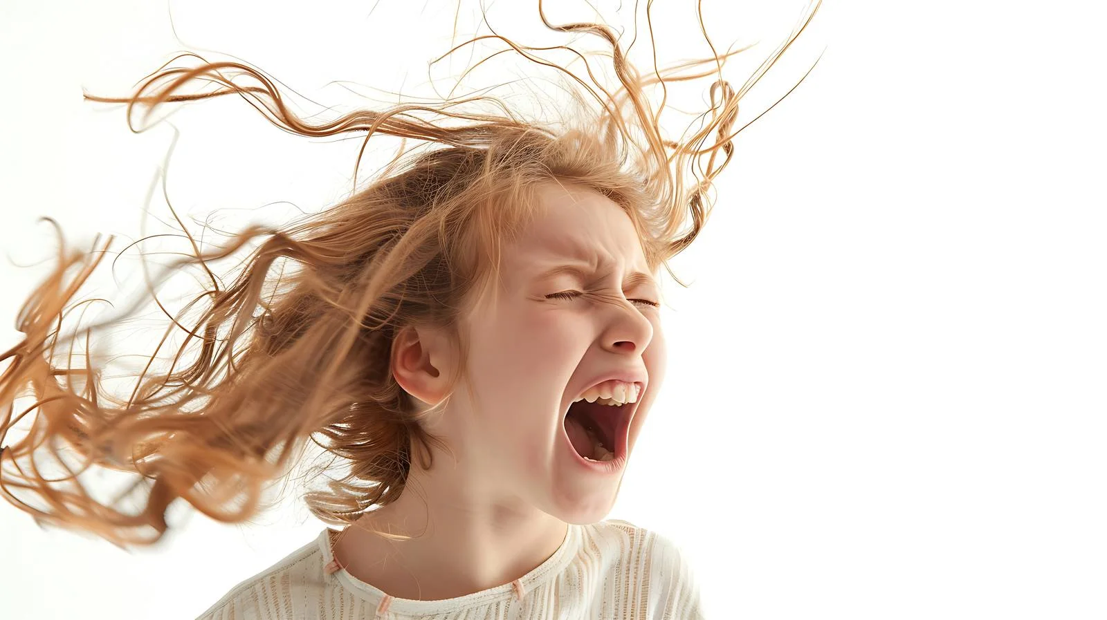 Expressive Woman Isolated Portrait — free download from Dotvec