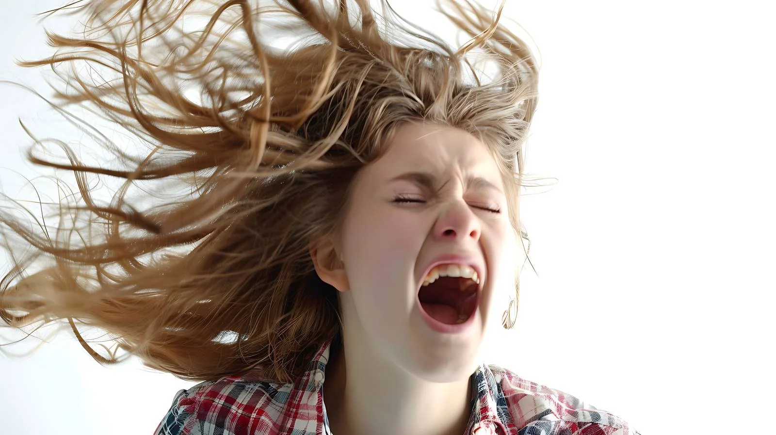 Expressive Woman Isolated Portrait — free download from Dotvec