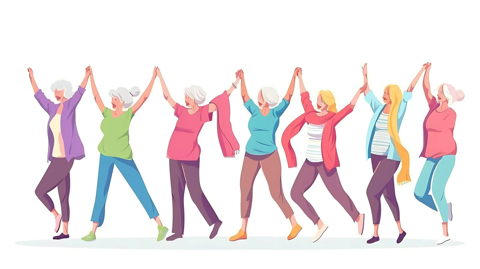 Senior Women Participating in Gentle Sports Exercise — free download from Dotvec