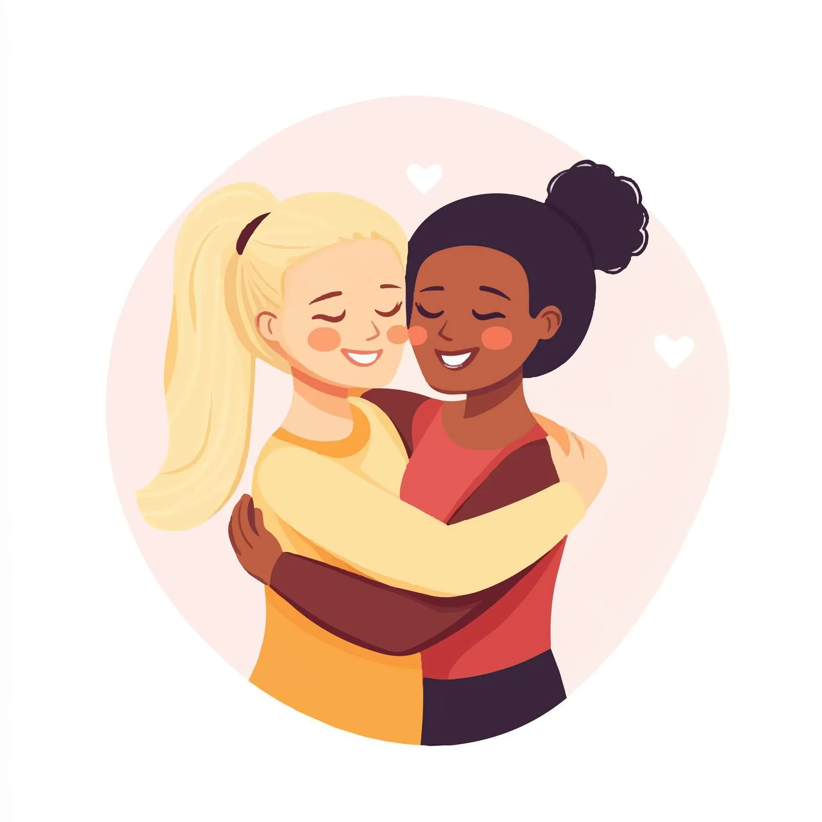 Lesbian Women Embracing in Love and Friendship — free download from Dotvec