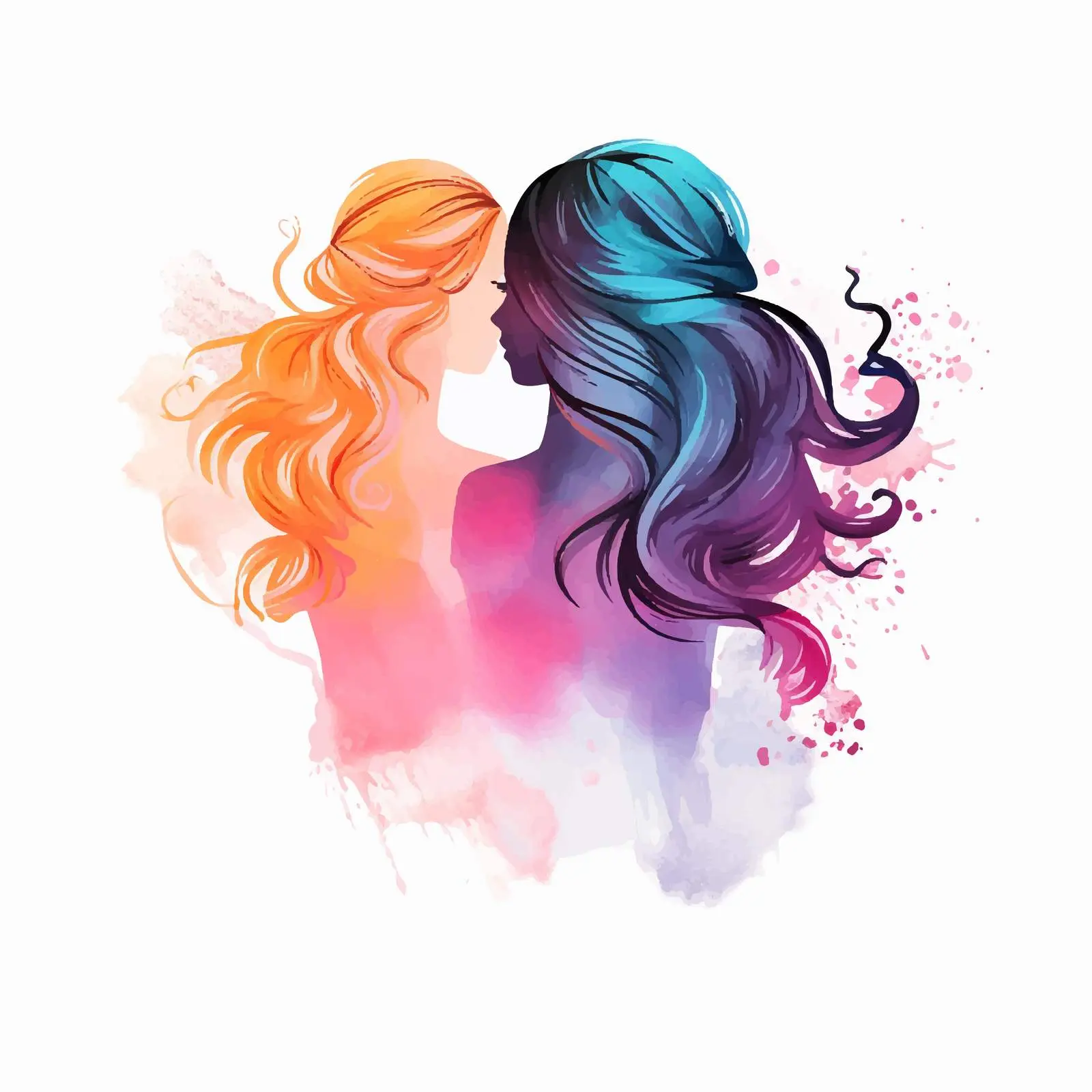 Elegant Girls Silhouette for Beauty Salon — free download from Dotvec