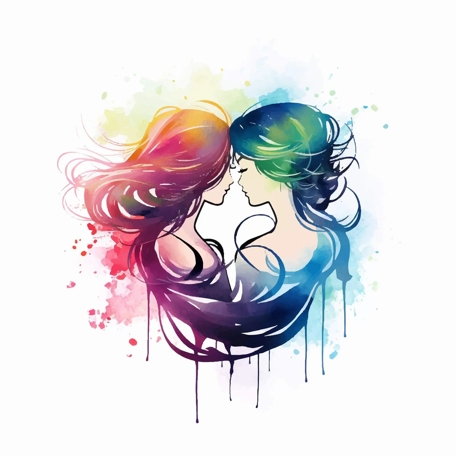 Elegant Girls Silhouette for Beauty Salon — free download from Dotvec