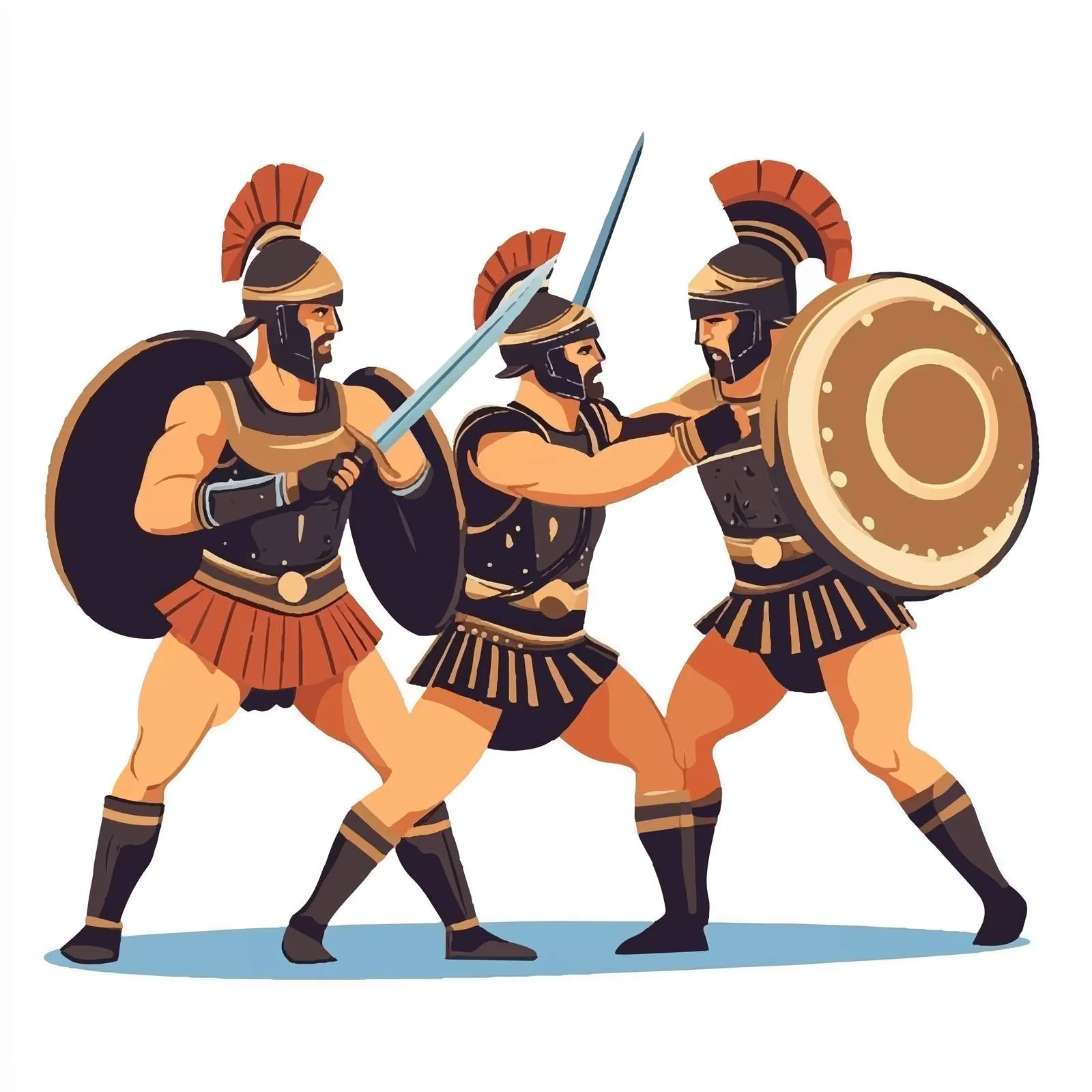 Ancient Roman Gladiators Battle Scene Vector Art — free download from Dotvec