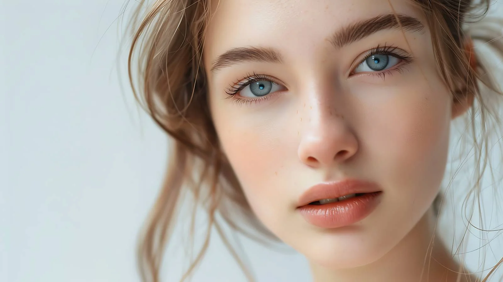 Elegant Young Woman Posing on Gray — free download from Dotvec