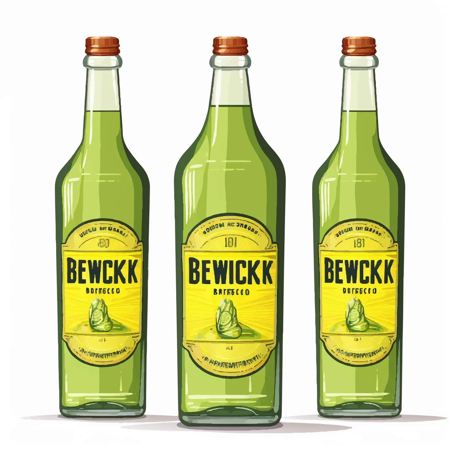 Traditional Czech Becherovka Glass Bottle Vector — free download from Dotvec