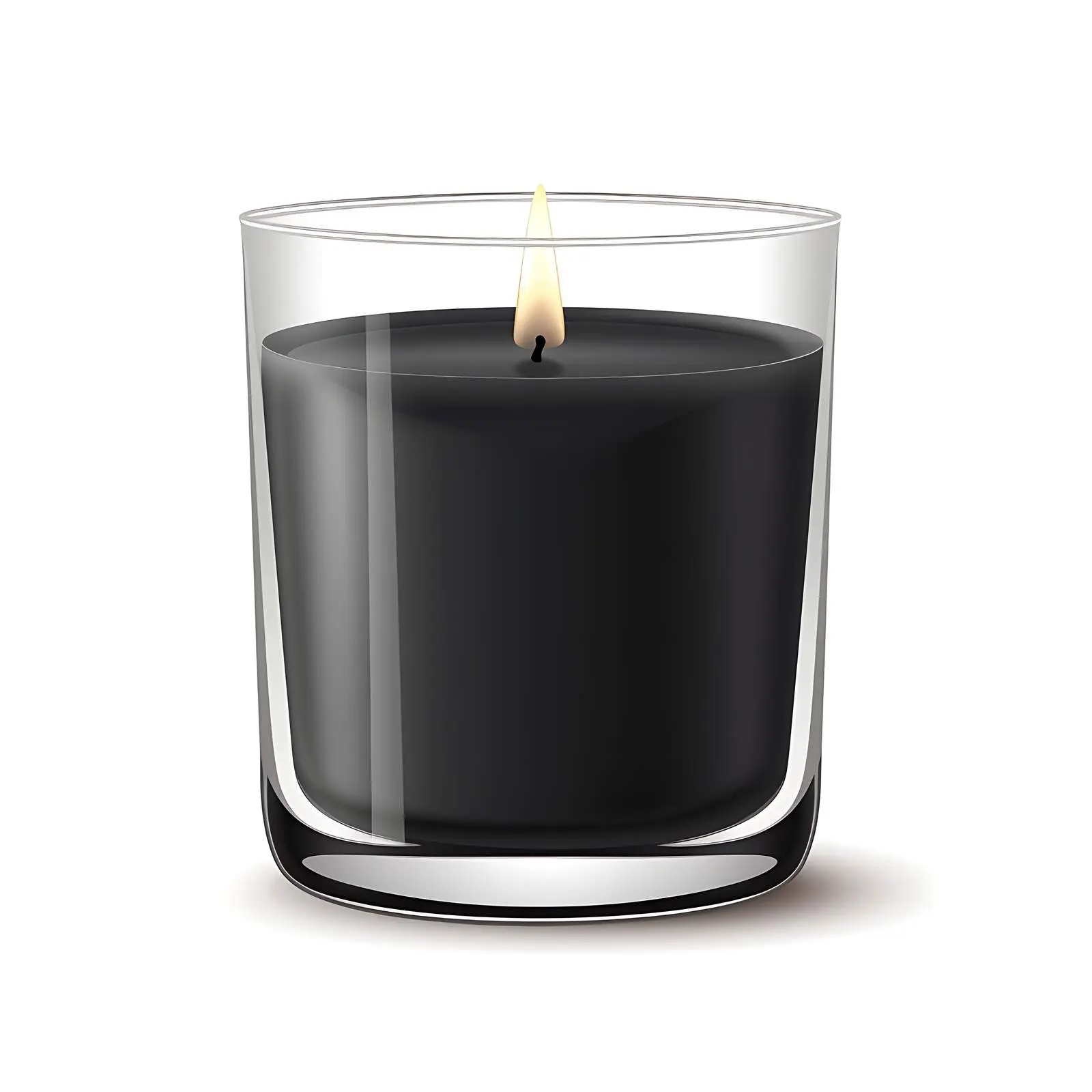 Classic Black Wax Candle Mockup Image — free download from Dotvec