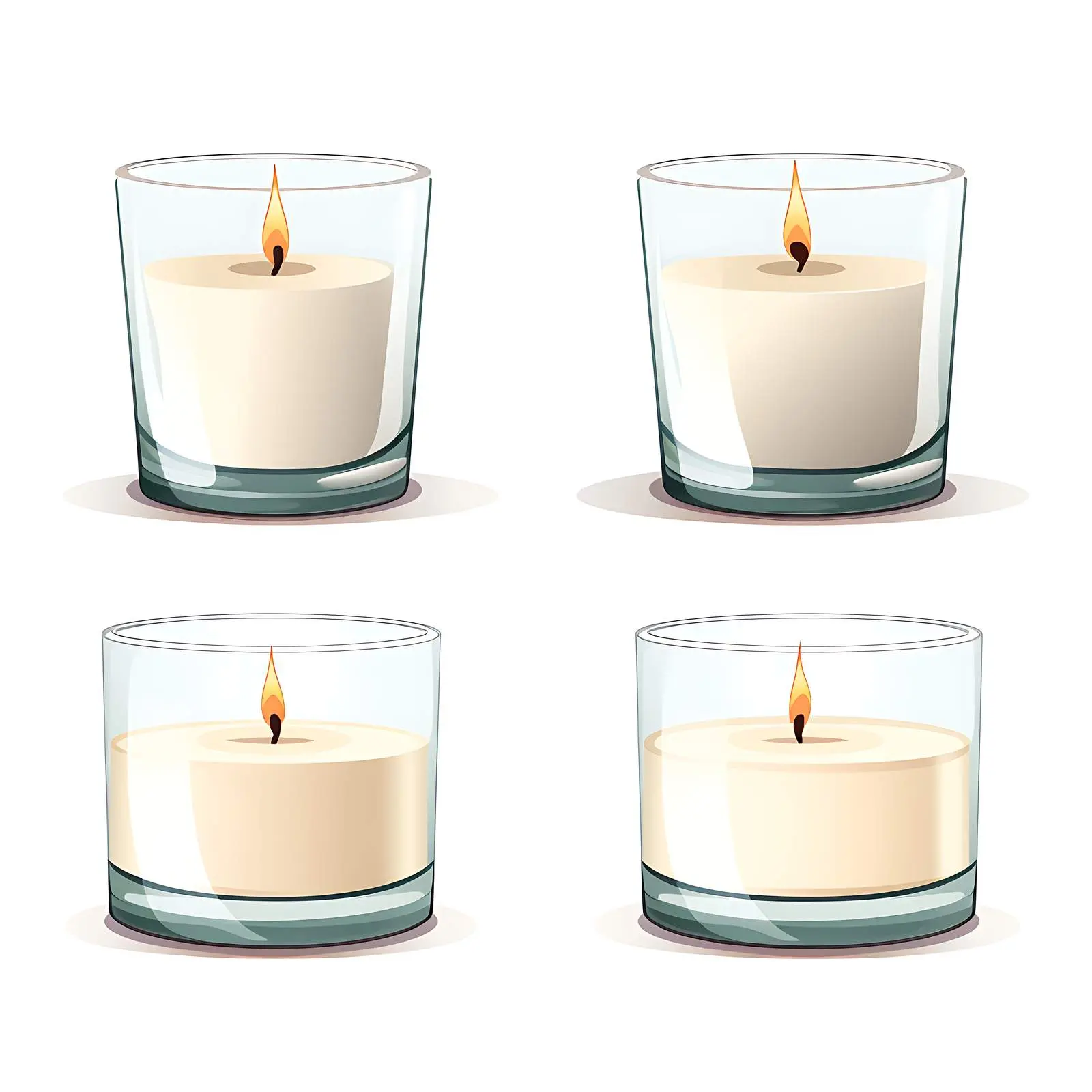 Classic White Wax Candles Mockup in Glass — free download from Dotvec