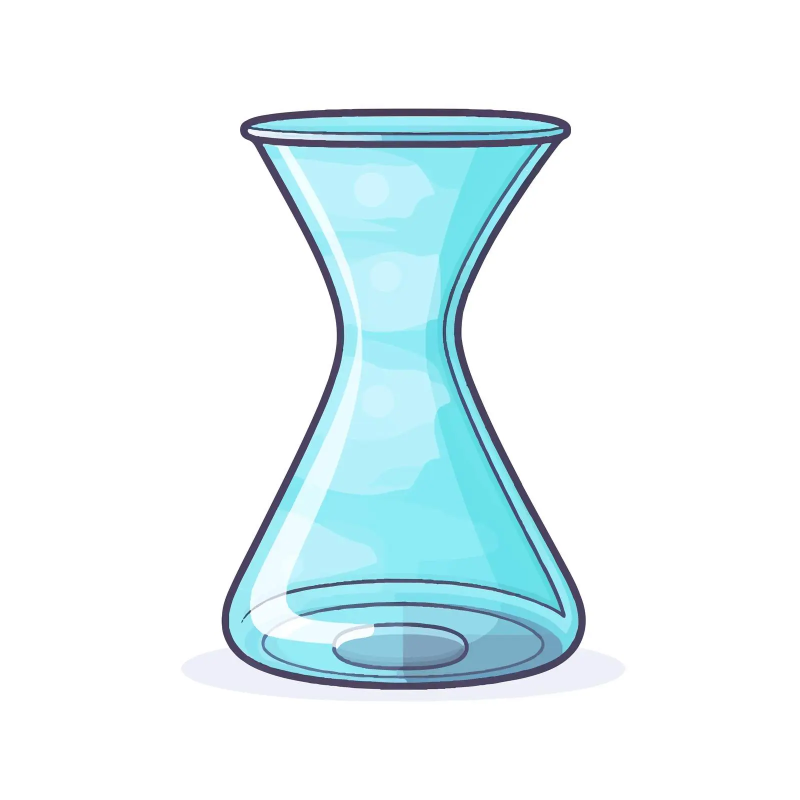 Cartoon Glass Funnel Line Vector Illustration — free download from Dotvec