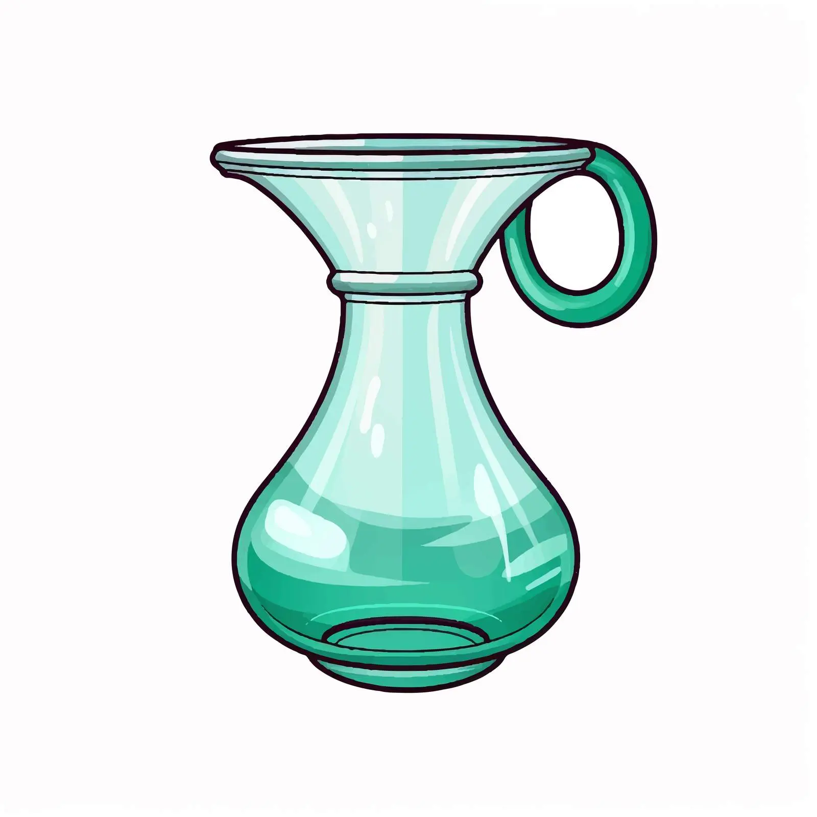 Cartoon Glass Funnel Line Vector Illustration — free download from Dotvec