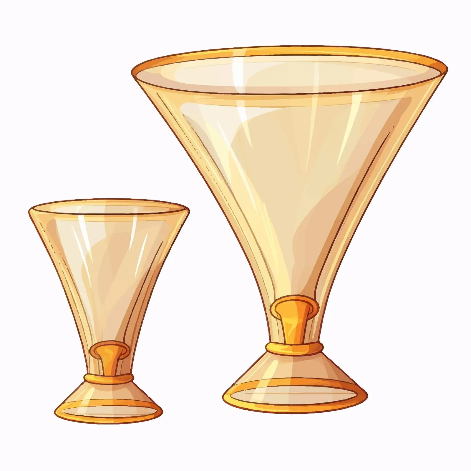 Cartoon Glass Funnel Vector Illustration — free download from Dotvec