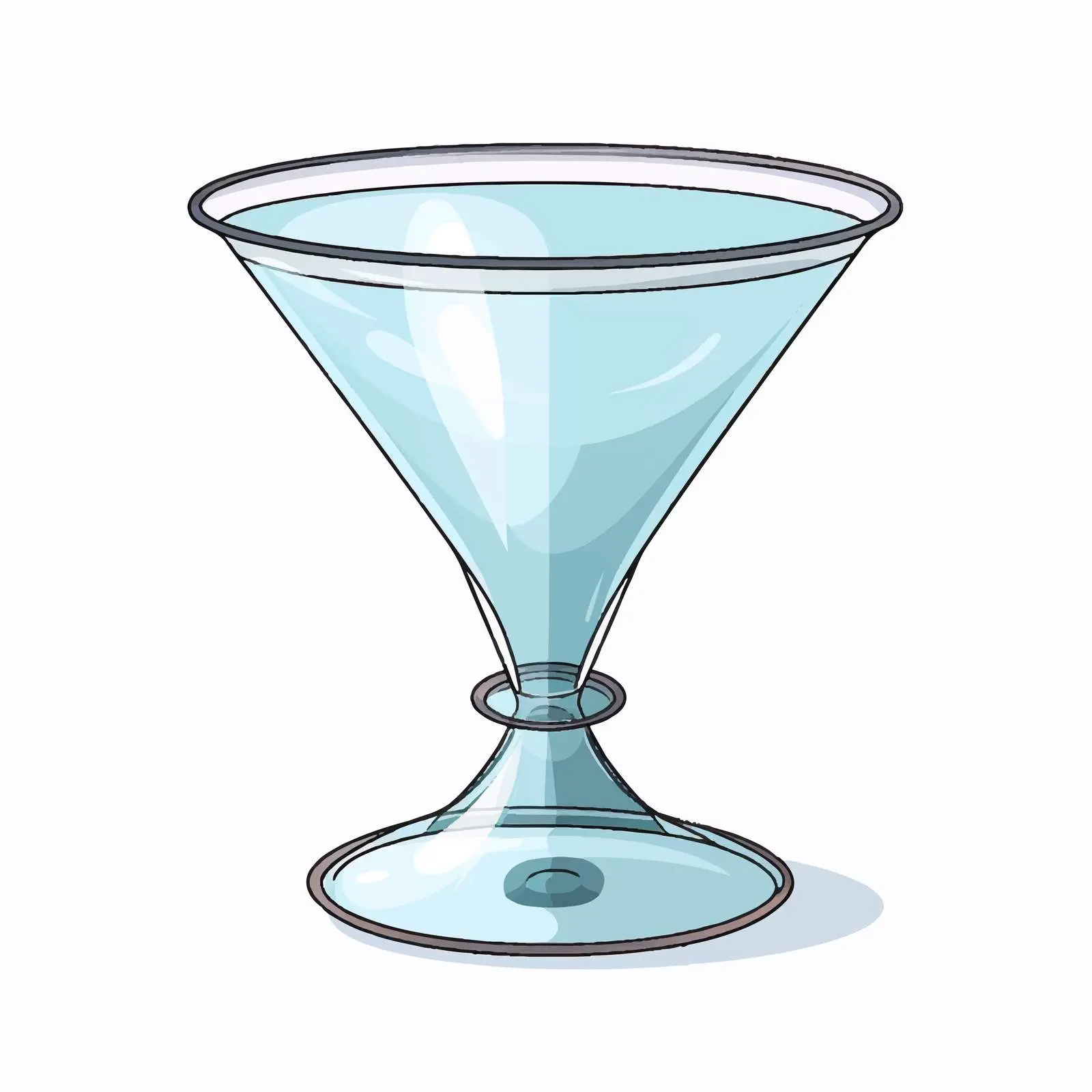 Cartoon Glass Funnel Vector Illustration — free download from Dotvec