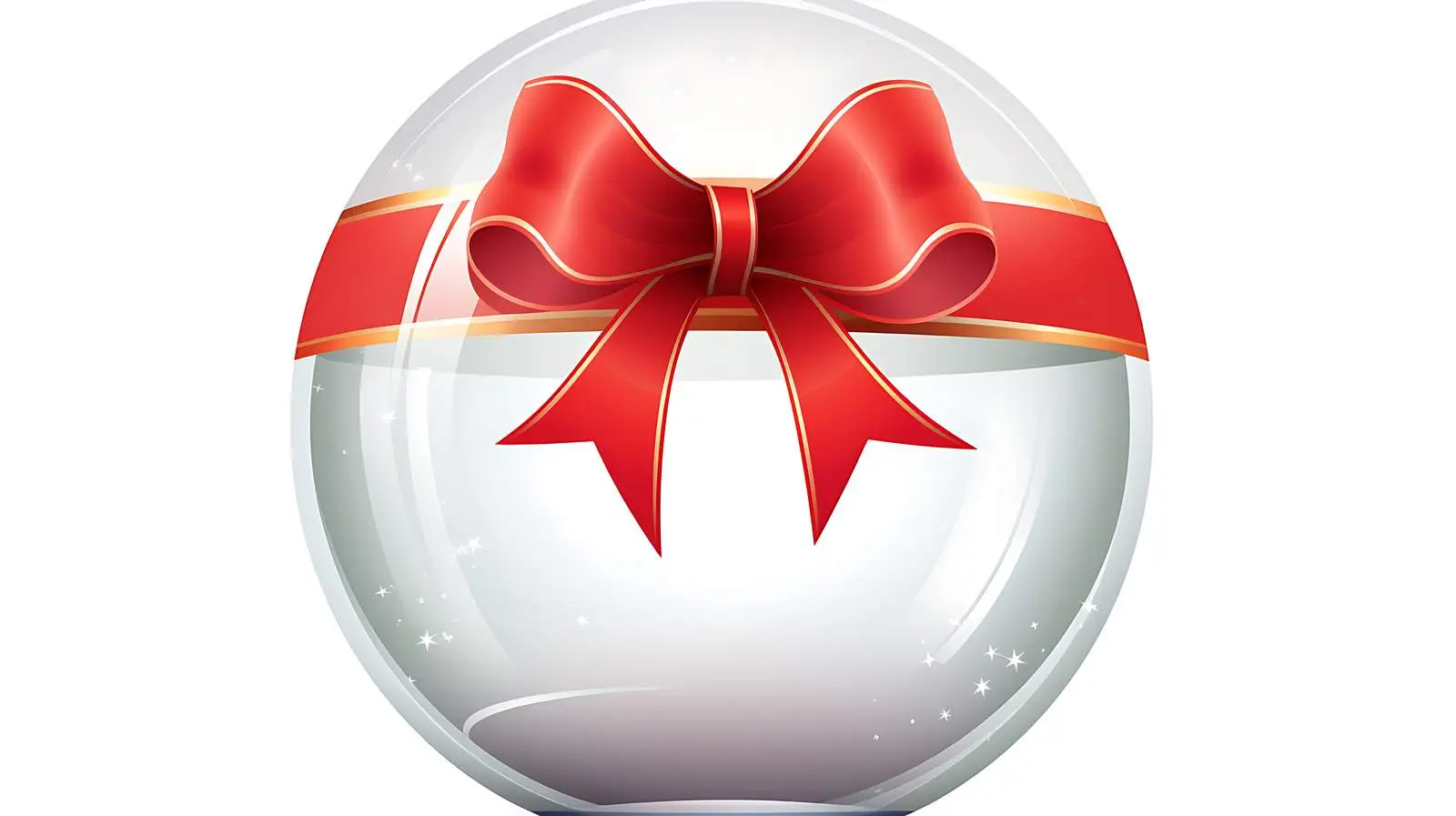 Christmas Glass Globe with Red Ribbon — free download from Dotvec