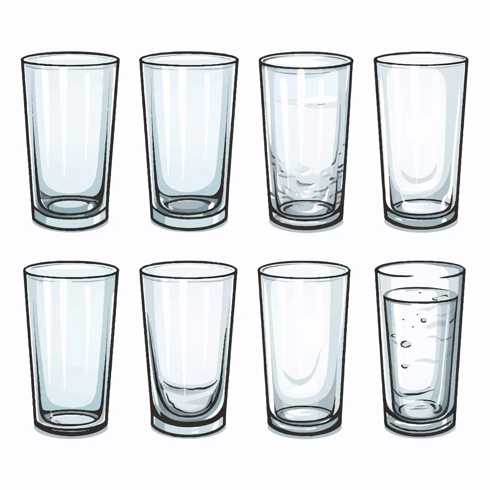 Stylish Glass Line Vector Illustration — free download from Dotvec