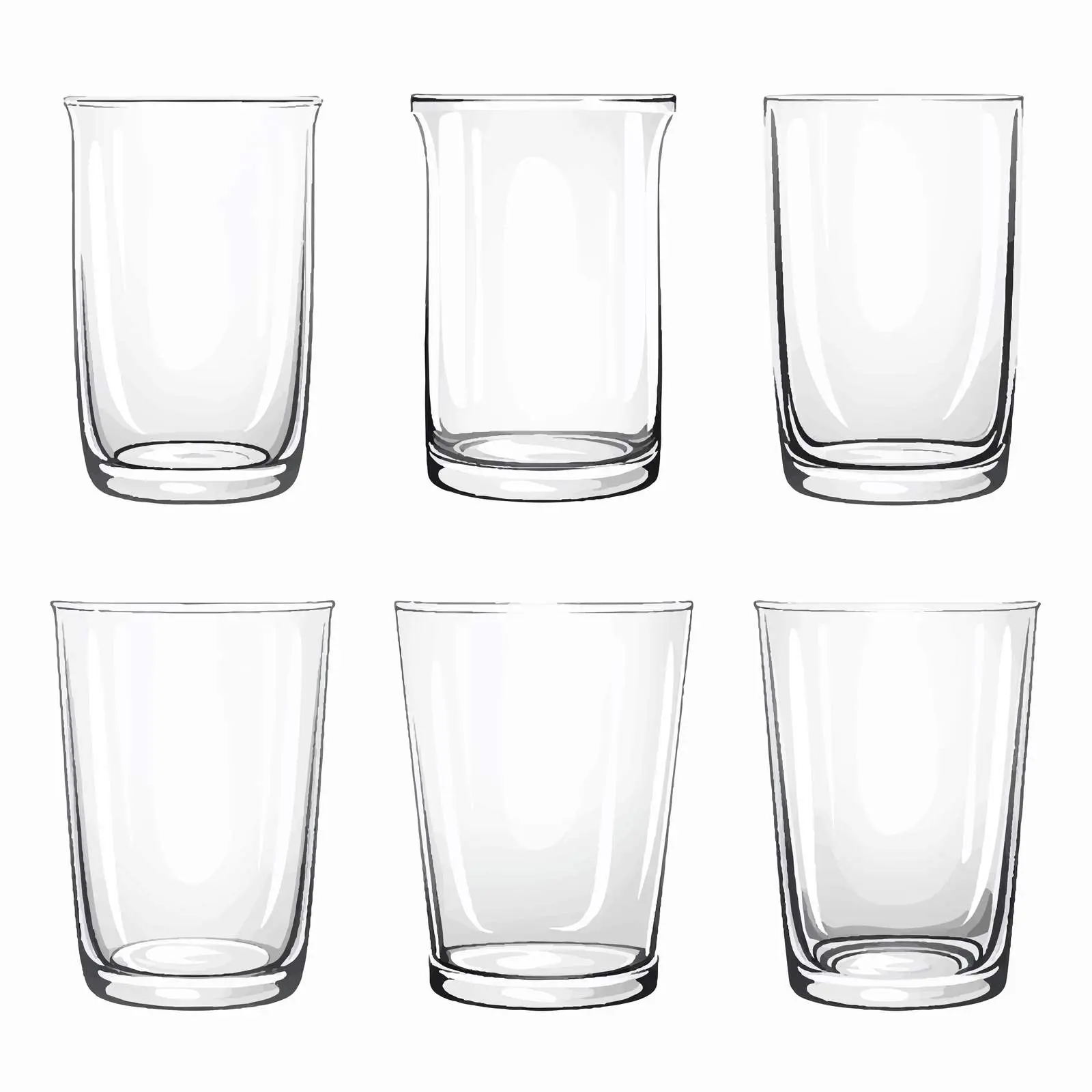 Glass Line Vector Illustration on White Background — free download from Dotvec