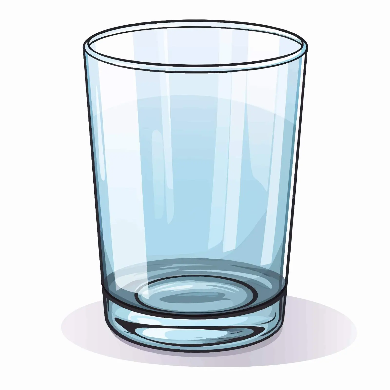 Glass Line Vector Illustration on White Background — free download from Dotvec