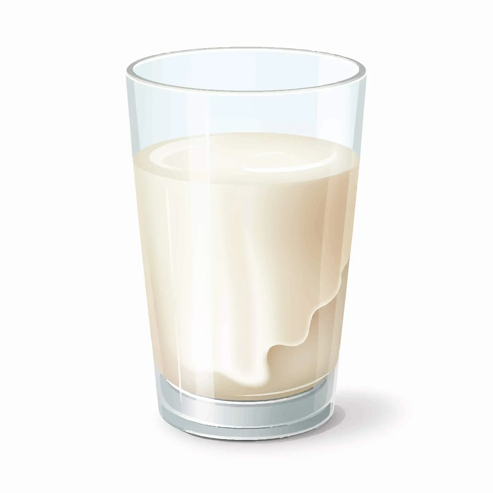 Glass of Milk Vector Illustration on White Background — free download from Dotvec