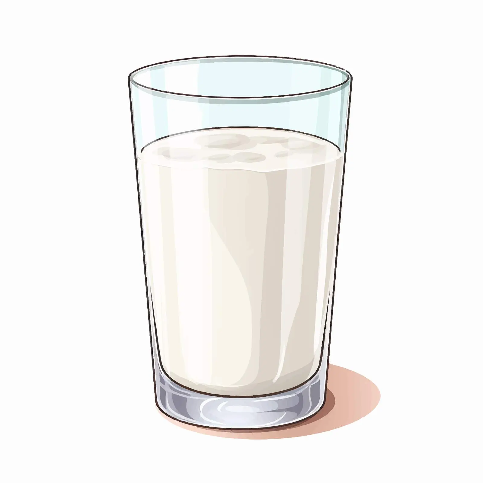 Vector Illustration of Glass of Milk — free download from Dotvec