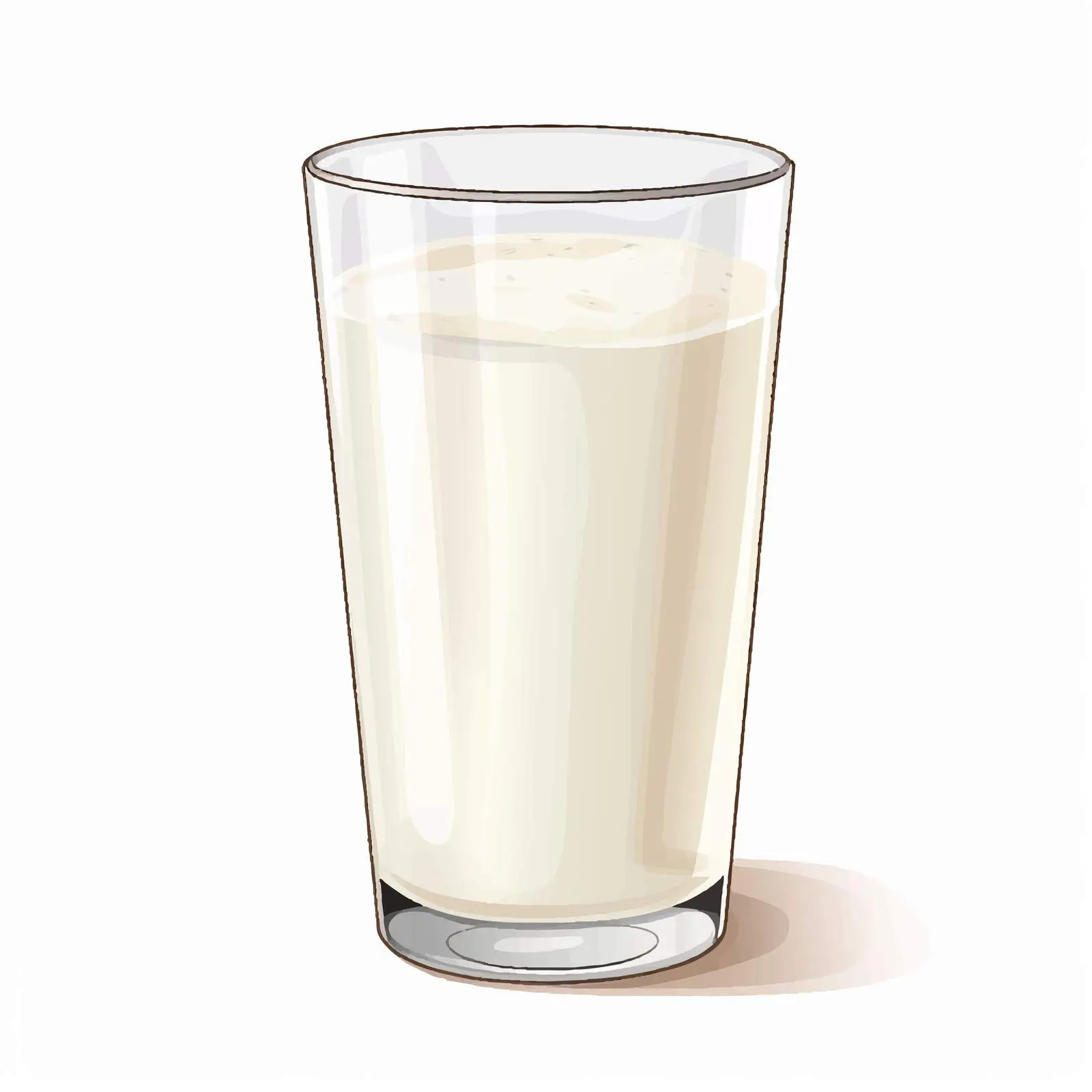 Vector Illustration of Glass of Milk — free download from Dotvec