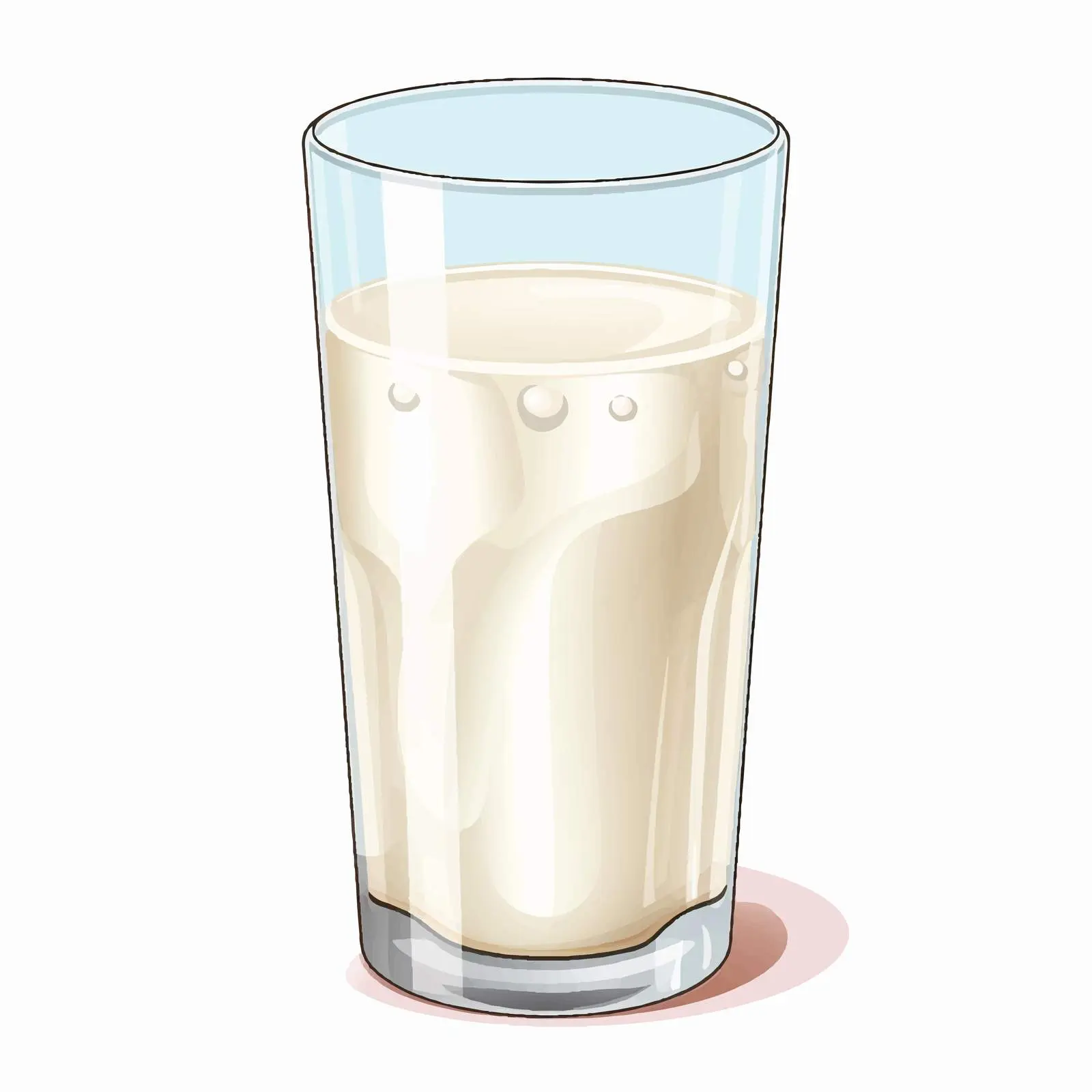 Vector Illustration of a Glass of Milk — free download from Dotvec