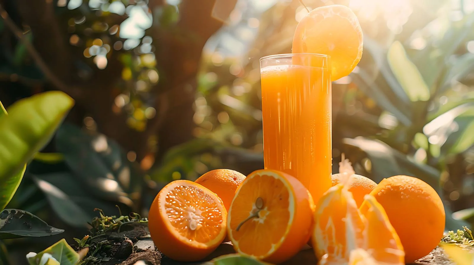 Refreshing Orange Juice with Fresh Fruits — free download from Dotvec