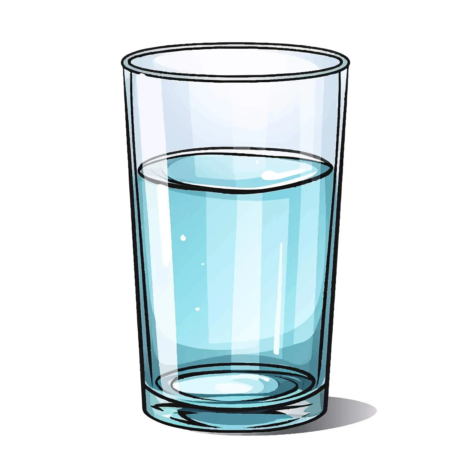 Glass Vector Illustration on White Background – free vector format image from Dotvec