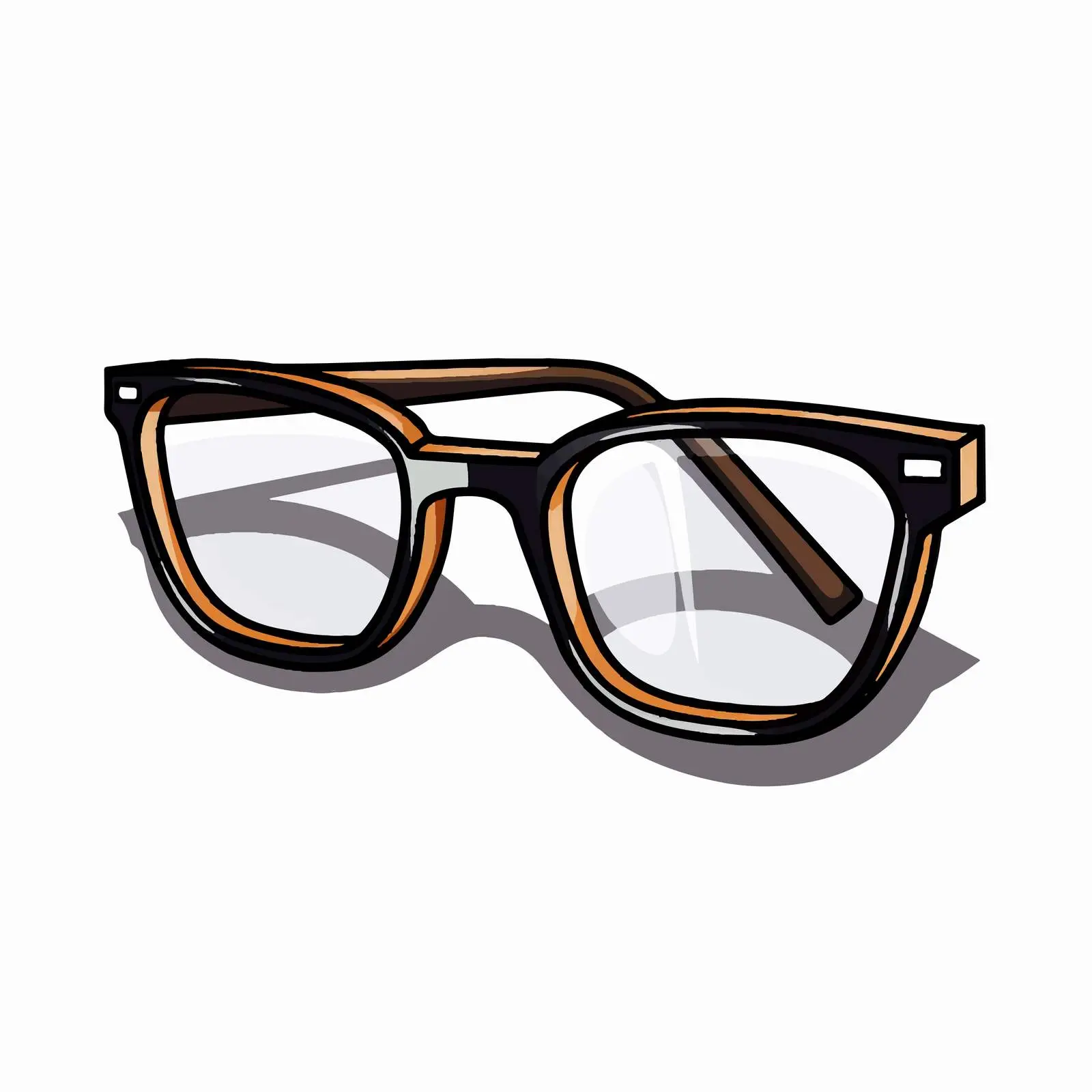 Cartoon Glasses Vector Illustration — free download from Dotvec