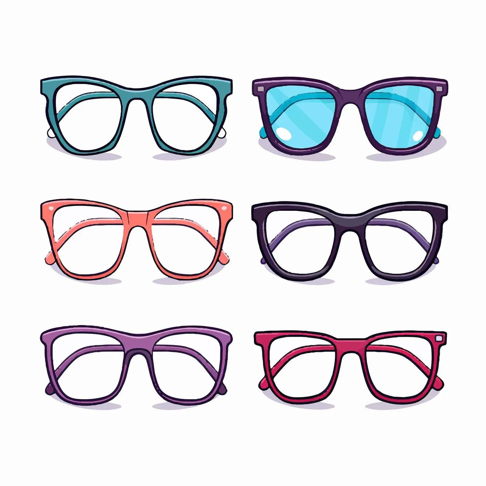 Glasses Vector Illustration on White Background — free download from Dotvec
