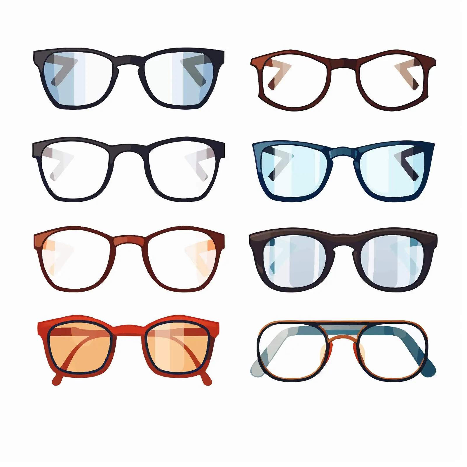 Vector Illustration of Glasses on White Background – free web use image from Dotvec