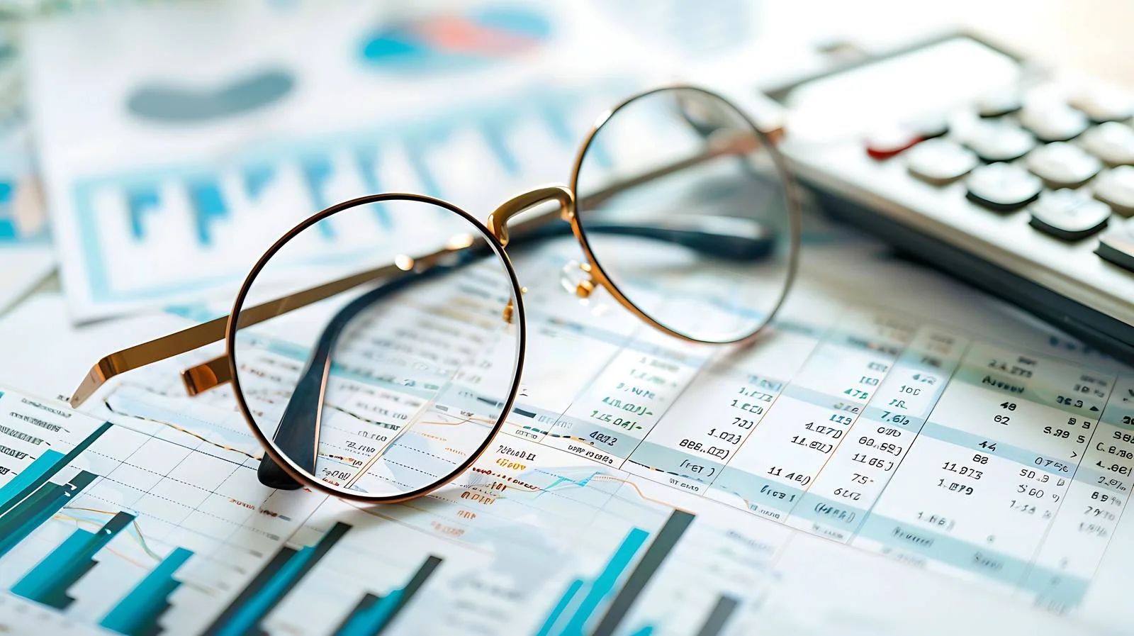 Accountant with Glasses on Calculate — free download from Dotvec