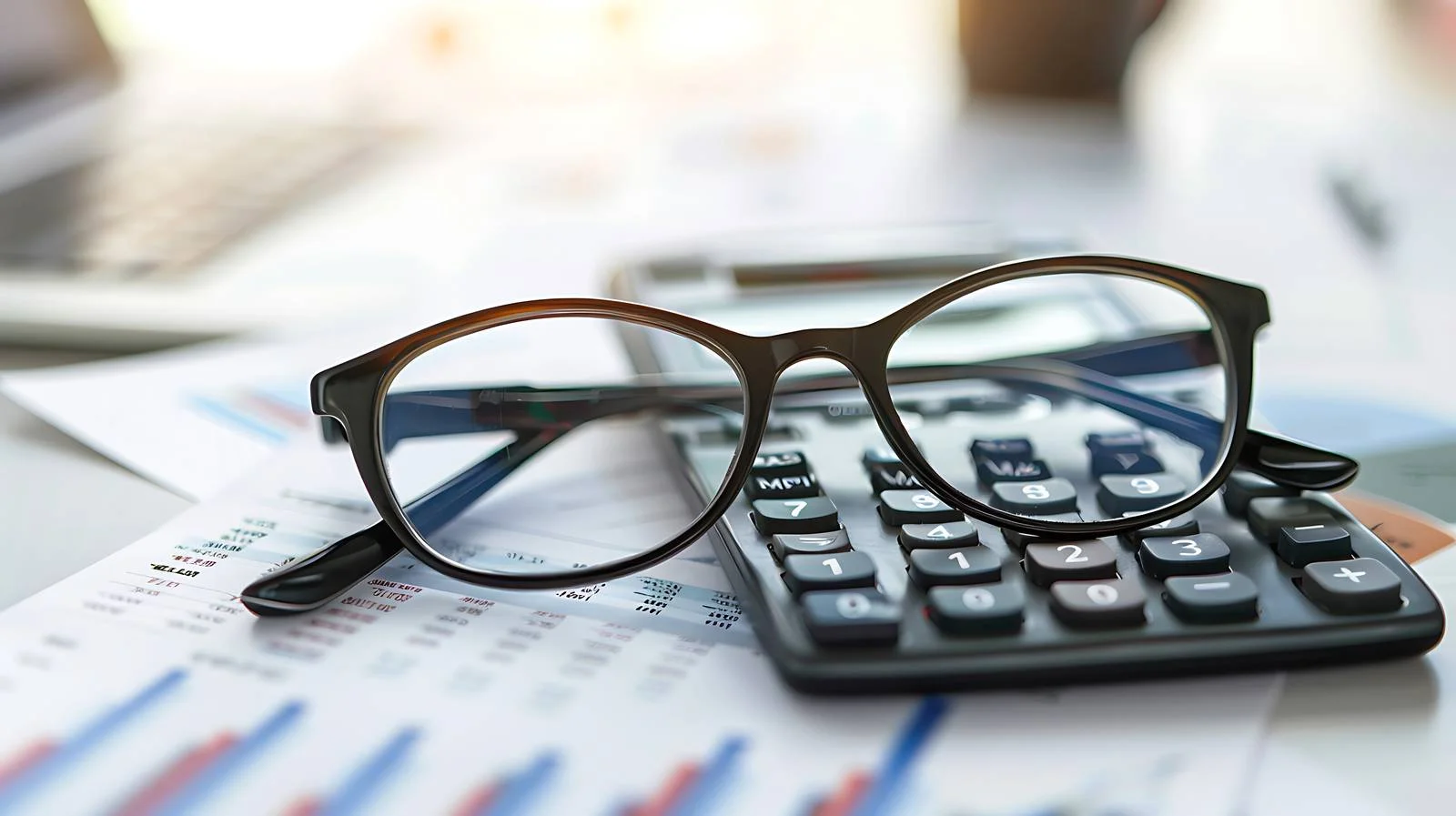 Accountant Using Glasses for Calculations – free deduction image from Dotvec