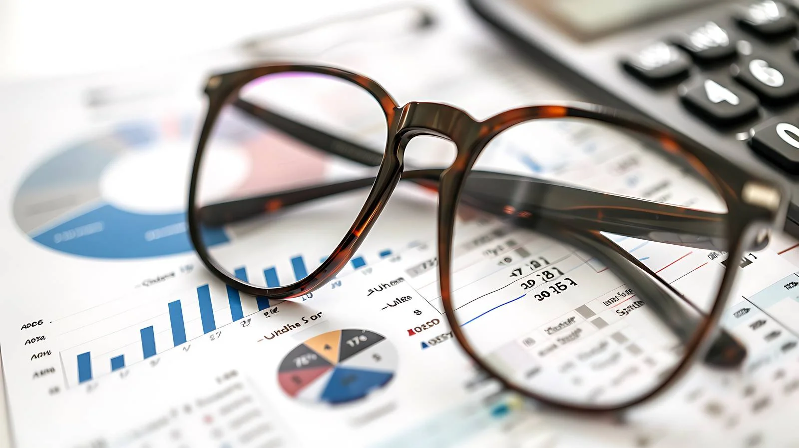 Accountant with Glasses Calculating — free download from Dotvec