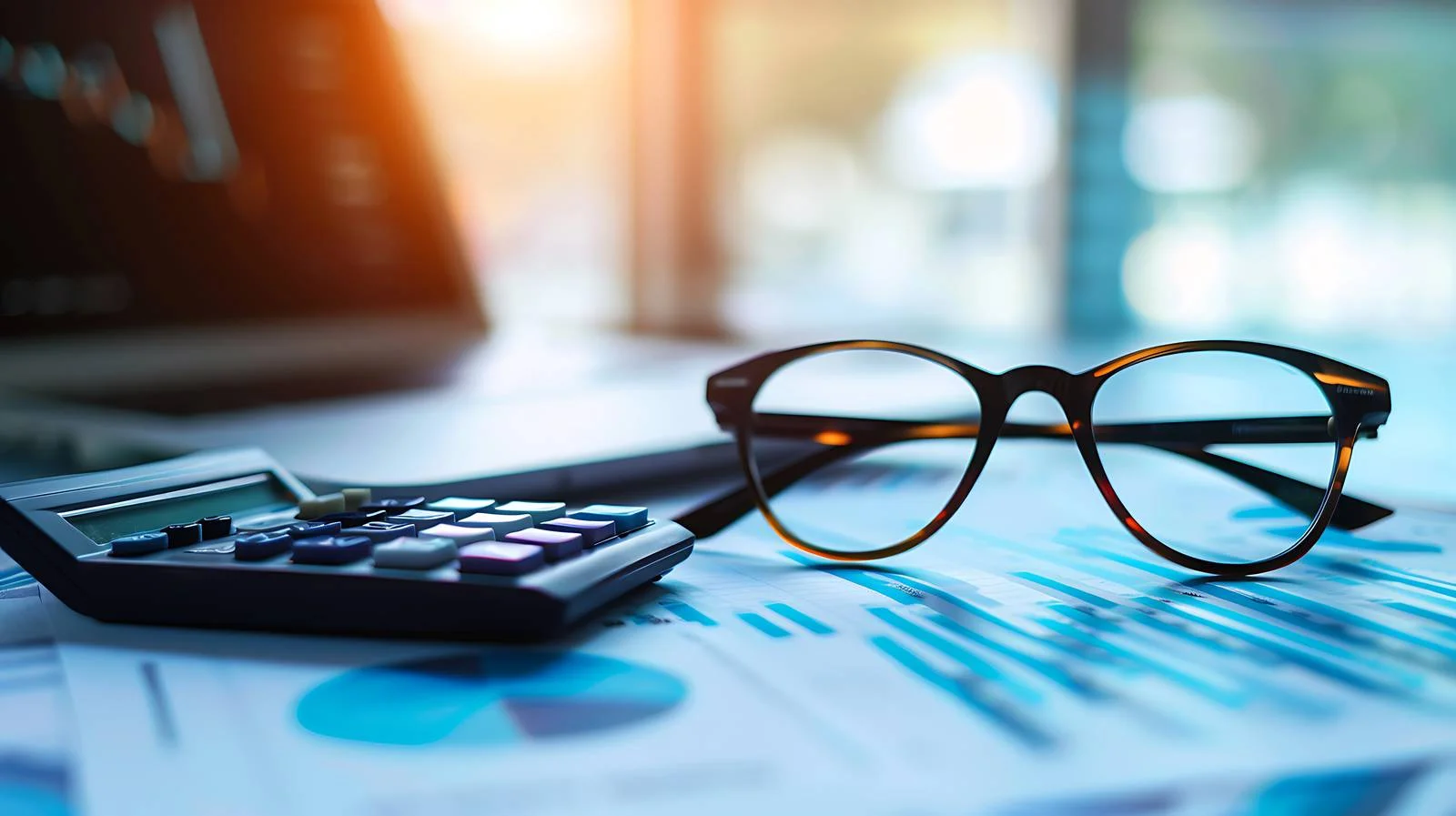 Accountant Using Glasses to Calculate — free download from Dotvec