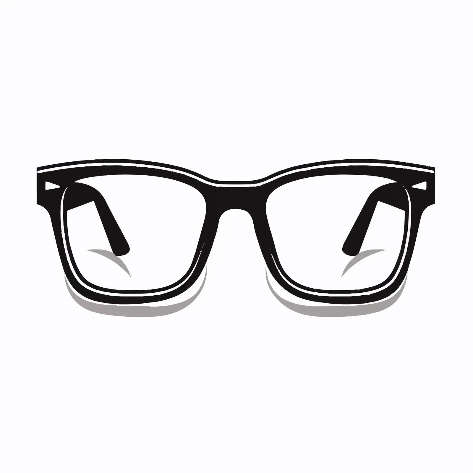 Glasses Outline Vector Illustration on White Background – free optical image from Dotvec