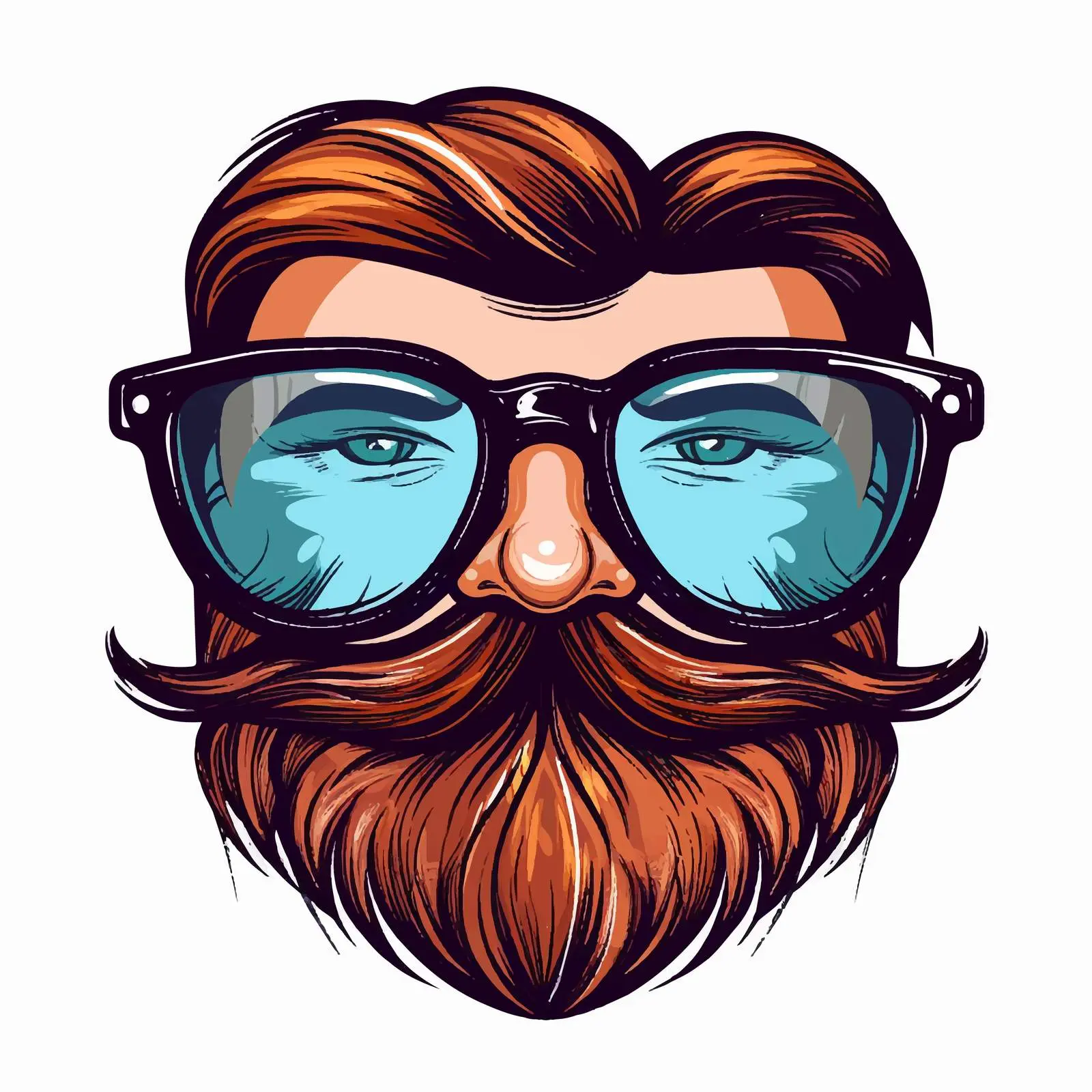 Hipster Glasses Cartoon Vector Illustration — free download from Dotvec