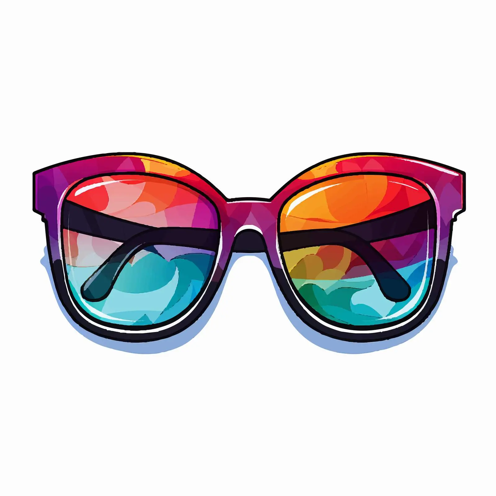 Hipster Glasses Cartoon Vector Illustration — free download from Dotvec