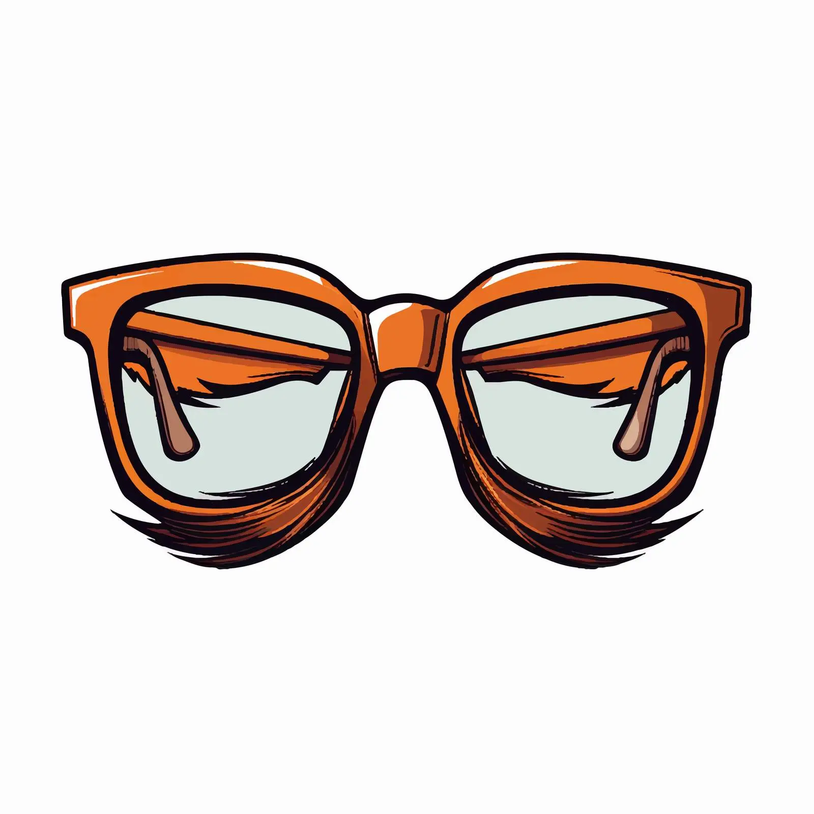 Hipster Cartoon Glasses Vector Illustration – free optical image from Dotvec