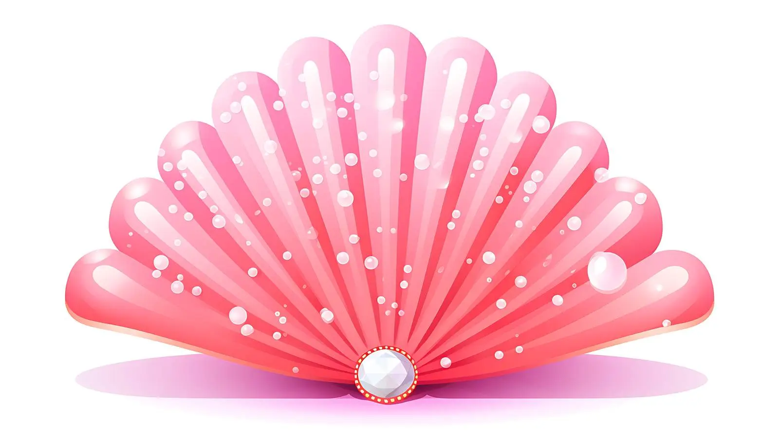 Elegant Pearl Shell Sparkle Vector Illustration — free download from Dotvec