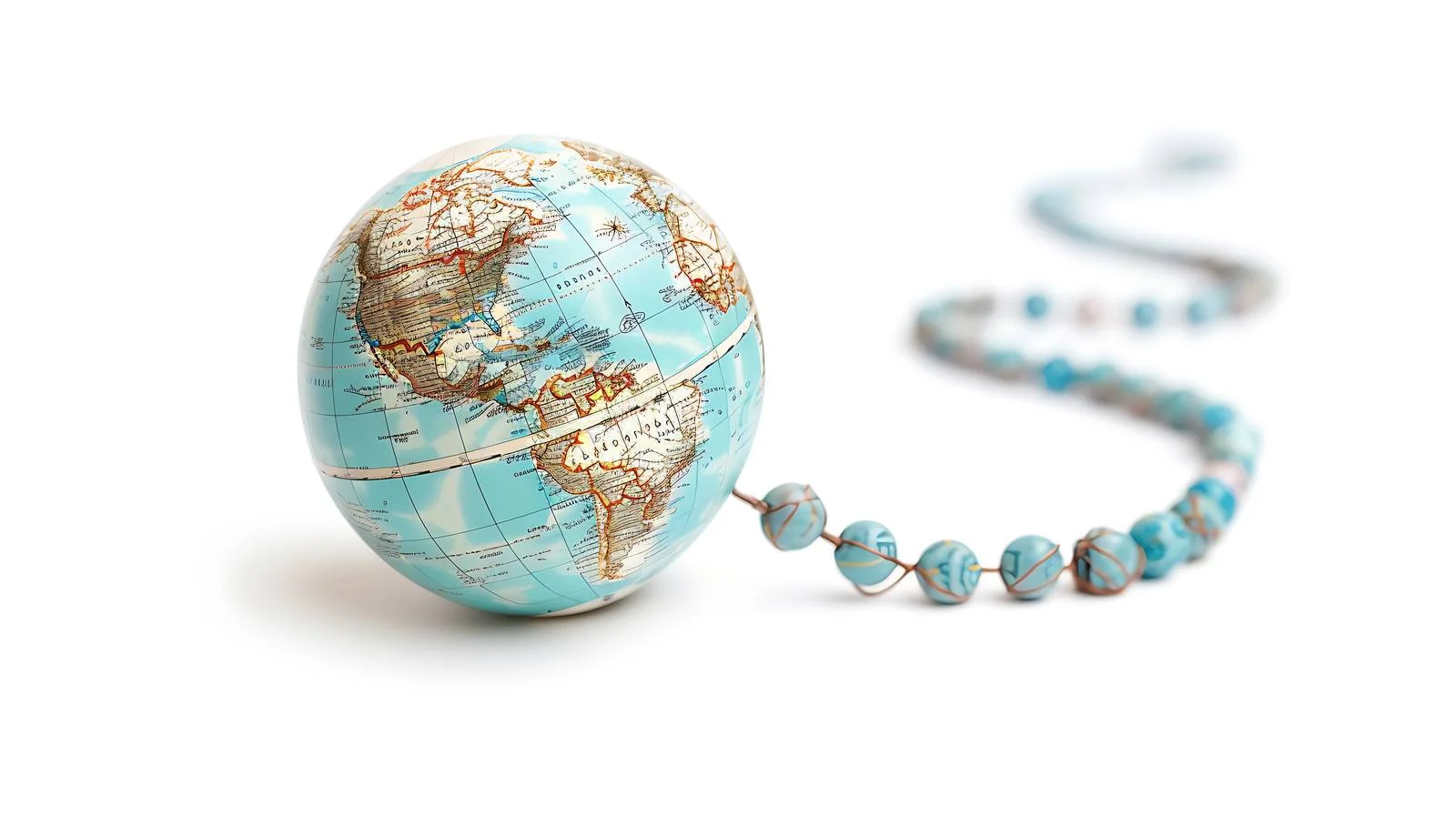 Global Route Map on Table — free download from Dotvec