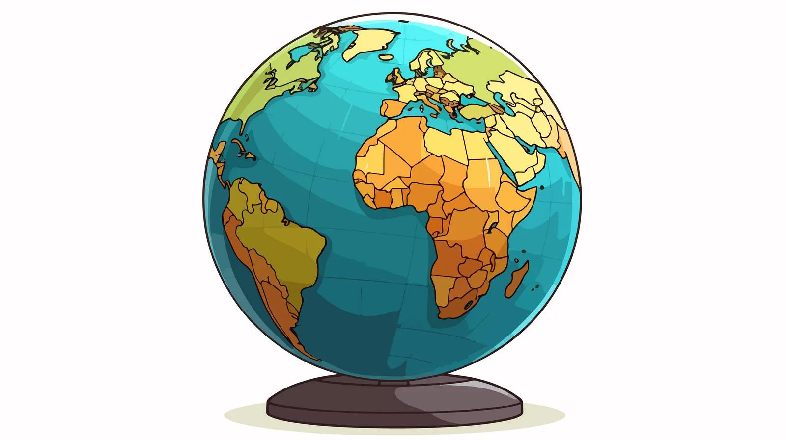 Colorful Cartoon Globe Vector Illustration — free download from Dotvec