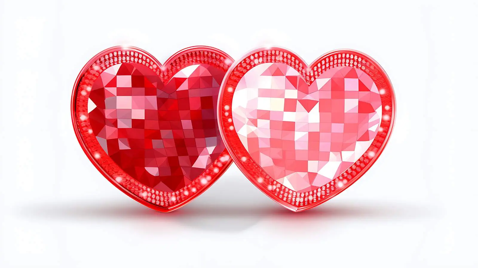 Glossy Hearts Casino Chip with Sparkle Effect — free download from Dotvec