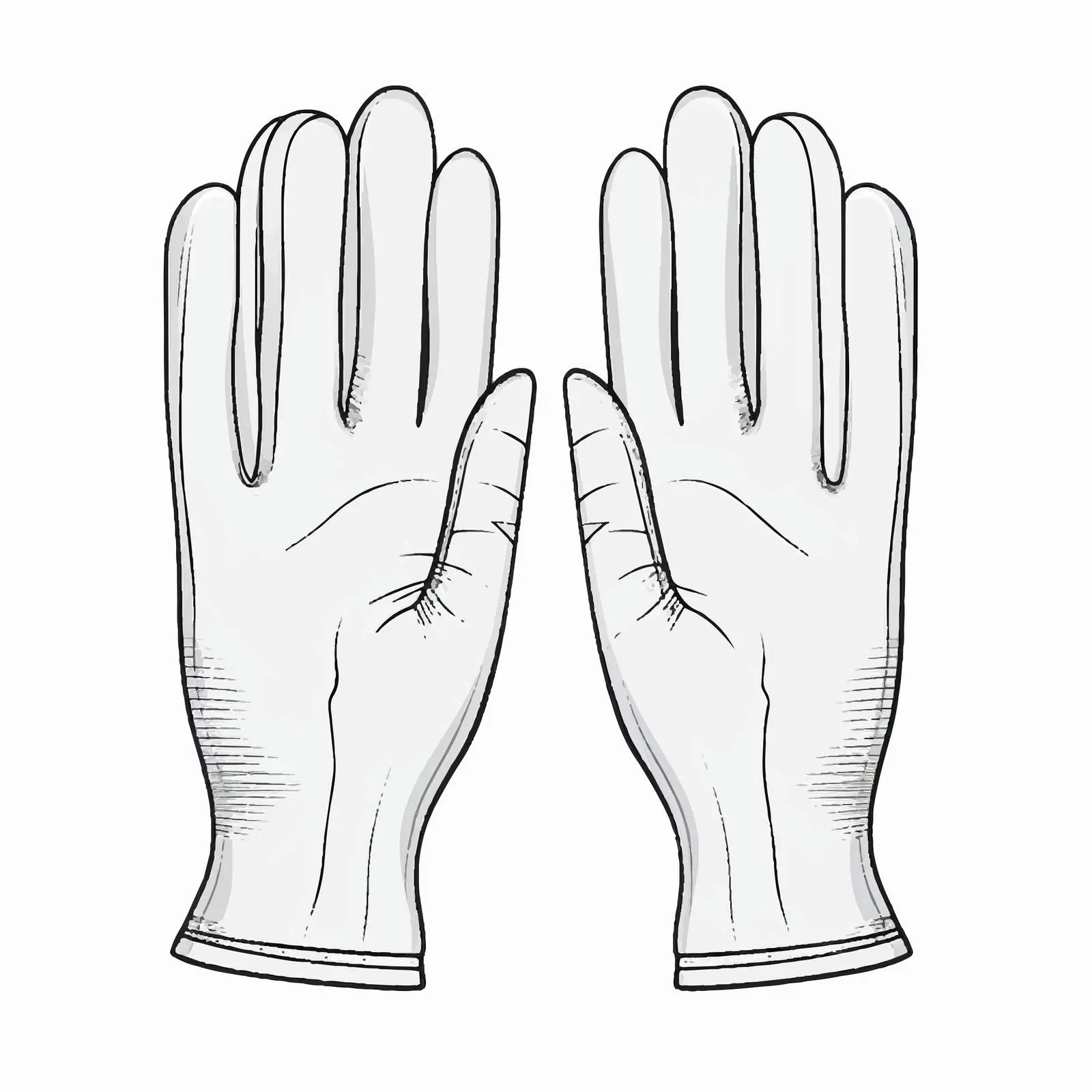 Outline Vector Illustration of a Glove — free download from Dotvec