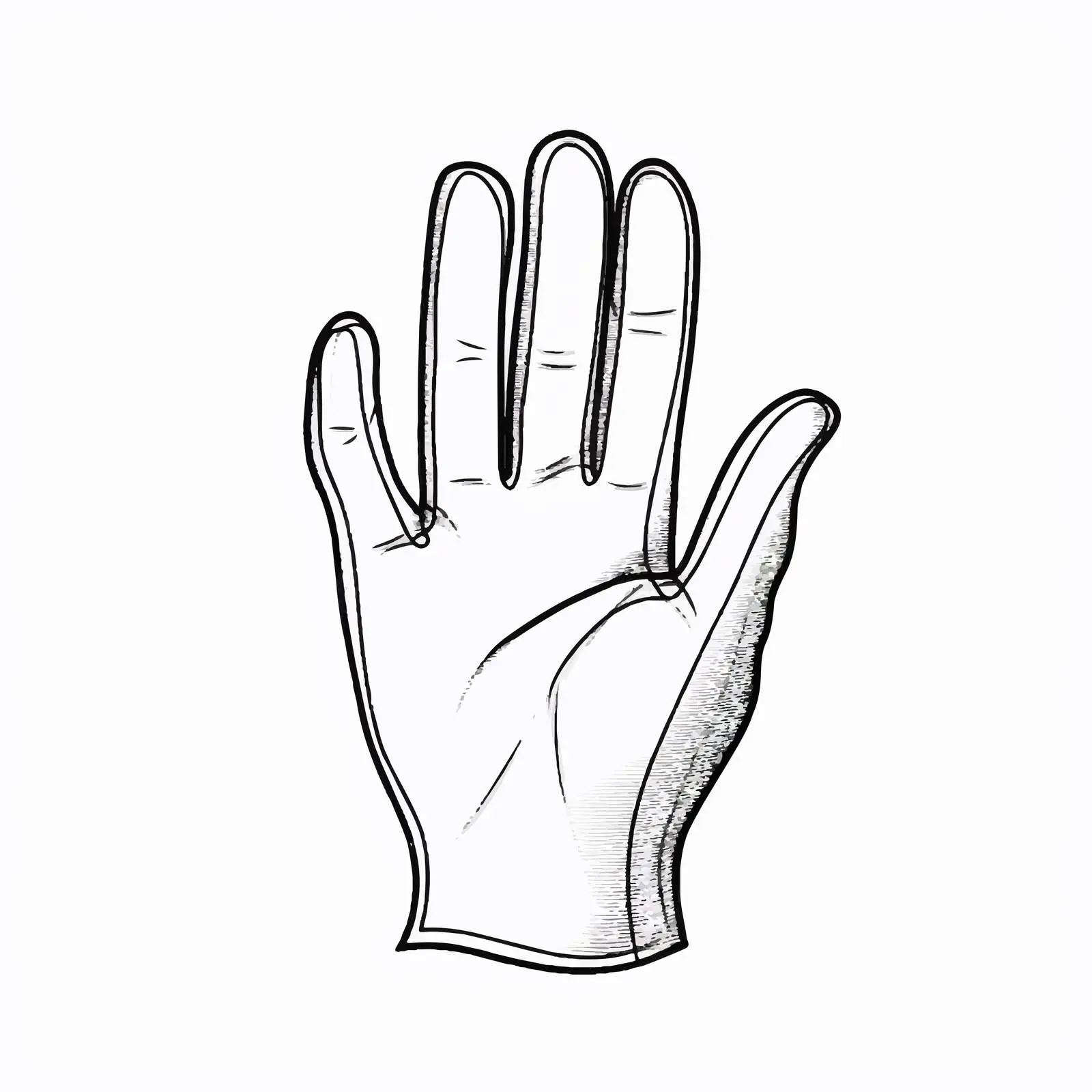 Outline Vector Illustration of Glove – free simple outline image from Dotvec