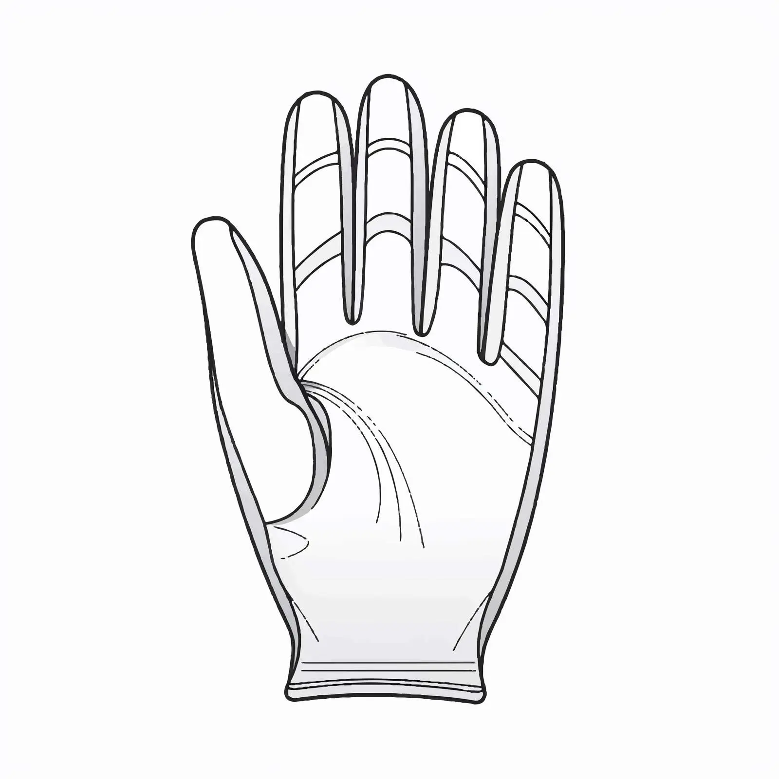 Isolated Outline Vector Illustration of a Glove — free download from Dotvec