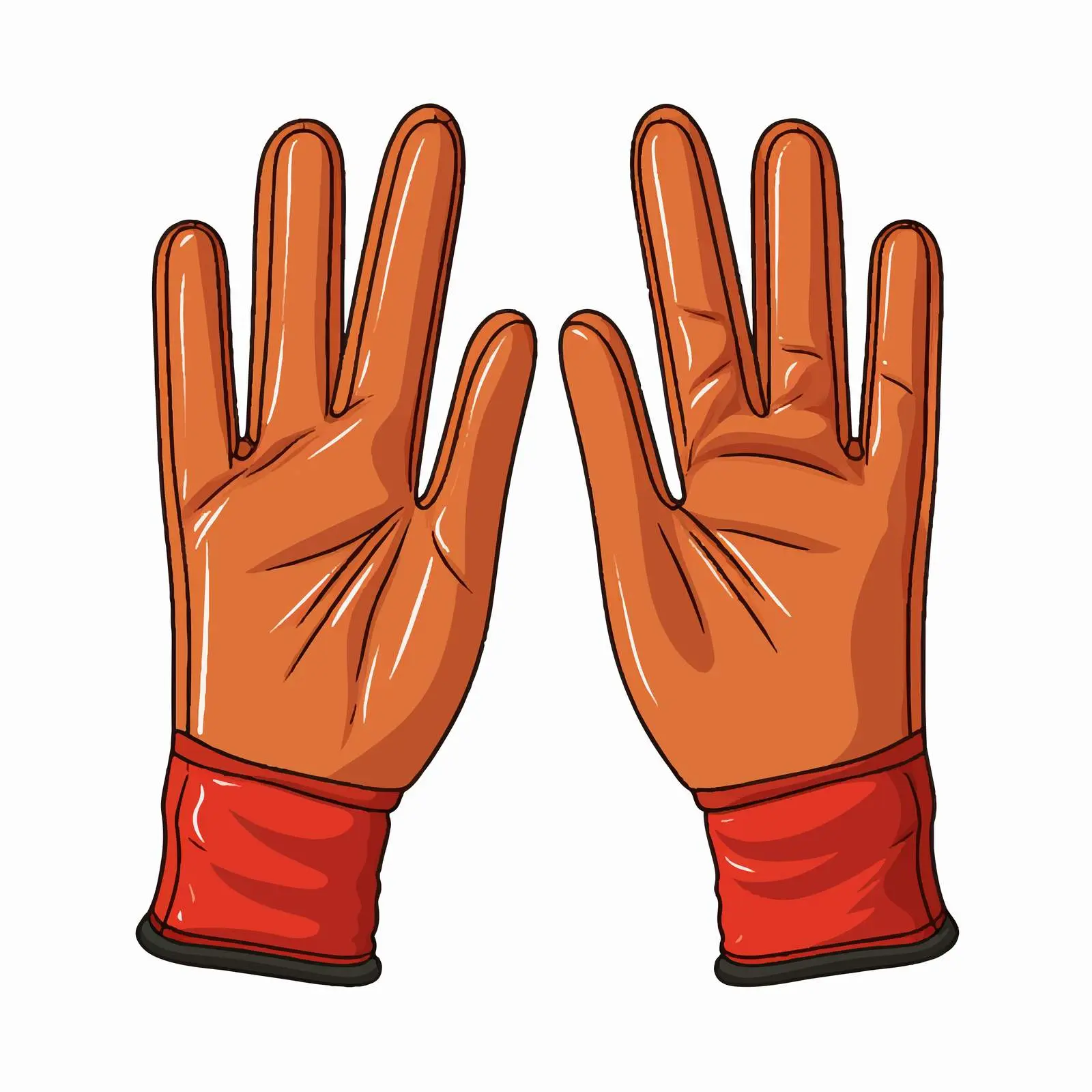 Top View Vector Glove Illustration on White Background — free download from Dotvec