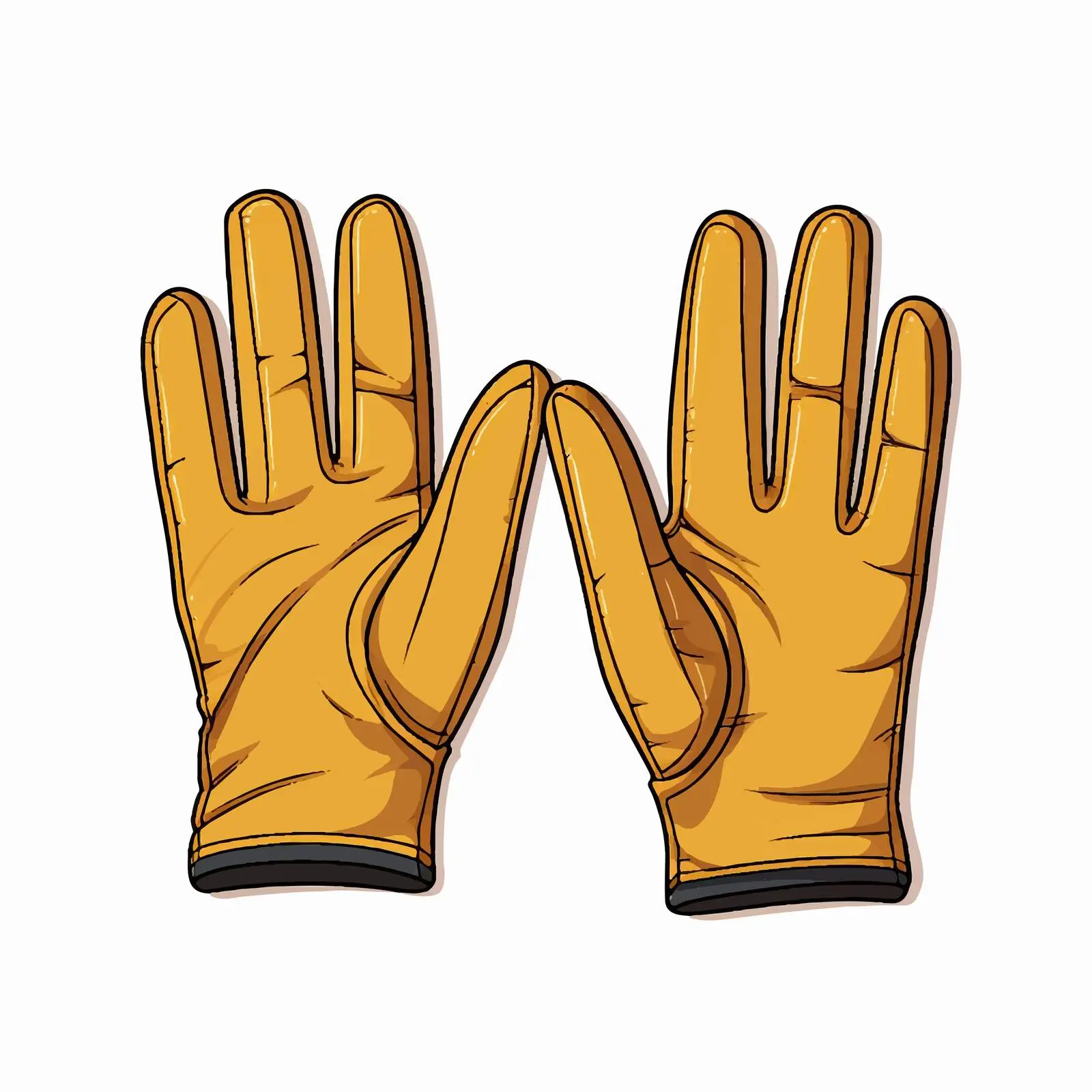 Top View Glove Vector Illustration on White Background – free protective gear image from Dotvec