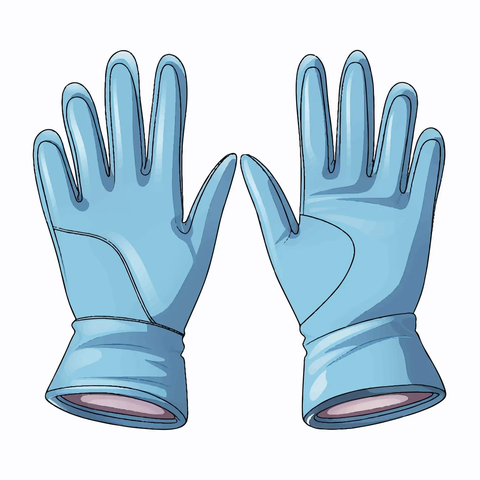 Vector Illustration of Isolated Gloves on White – free protective gear image from Dotvec