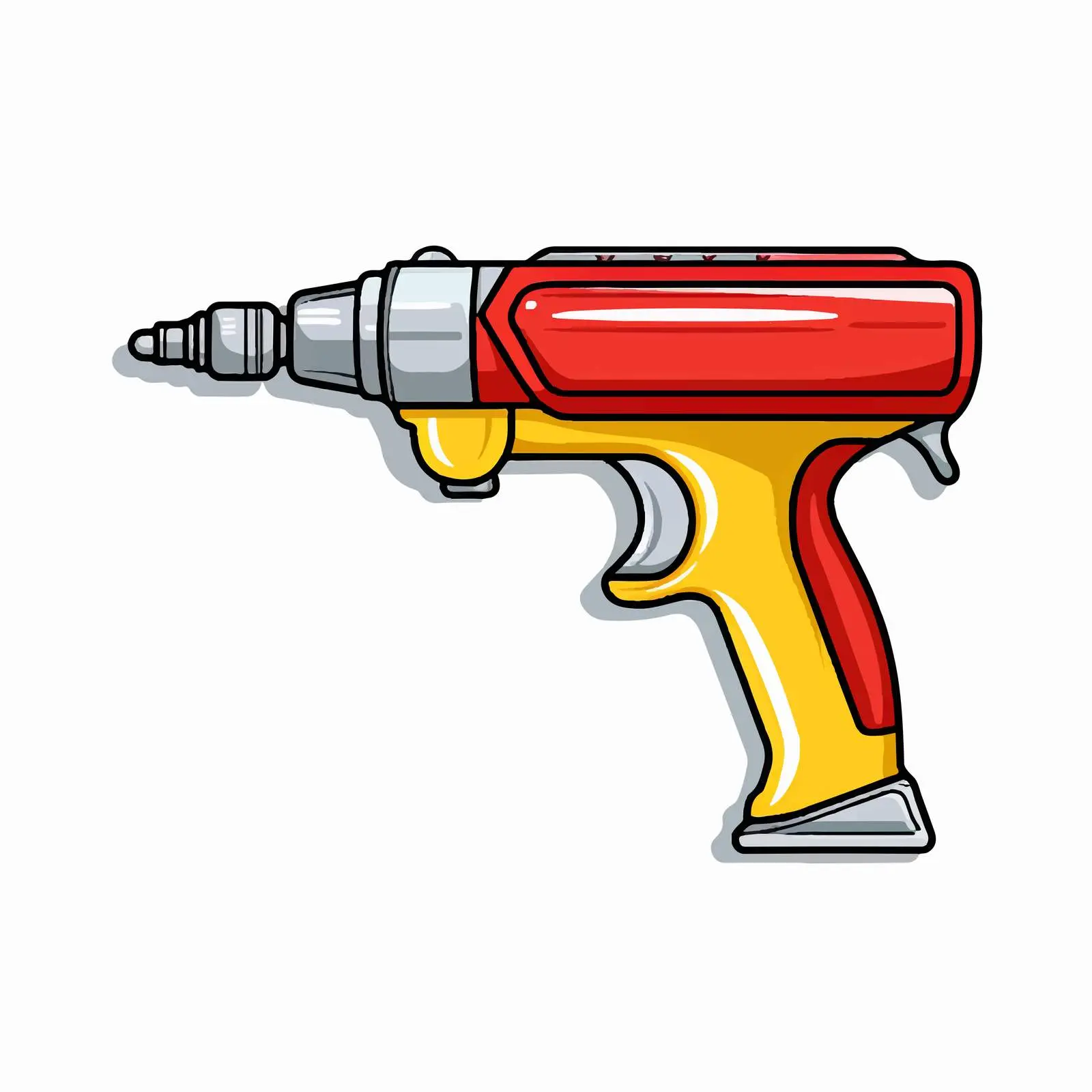 Cartoon Glue Gun Vector Line Illustration — free download from Dotvec