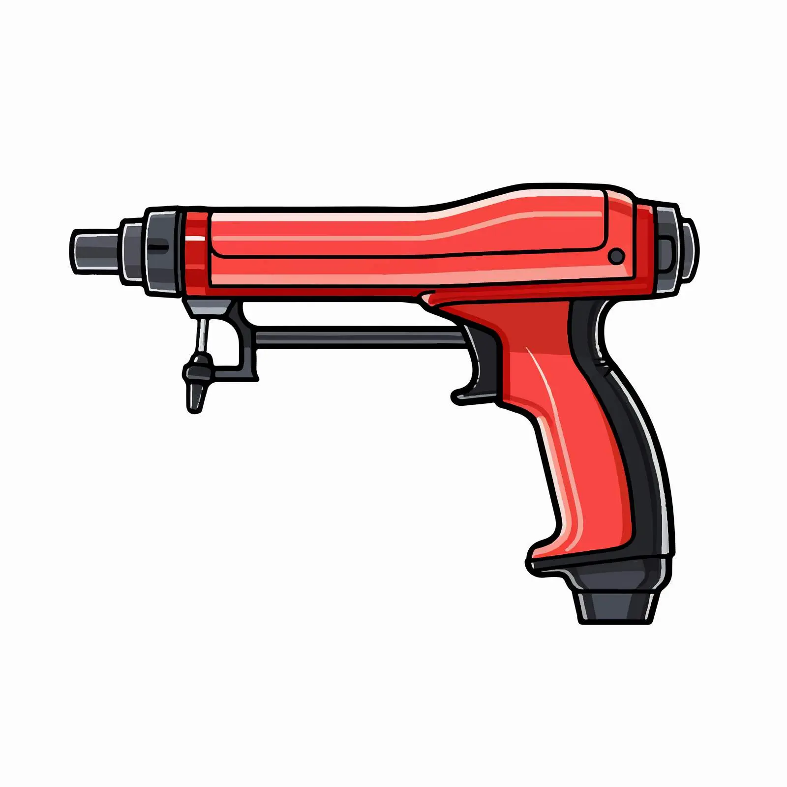 Cartoon Vector Illustration of a Glue Gun — free download from Dotvec