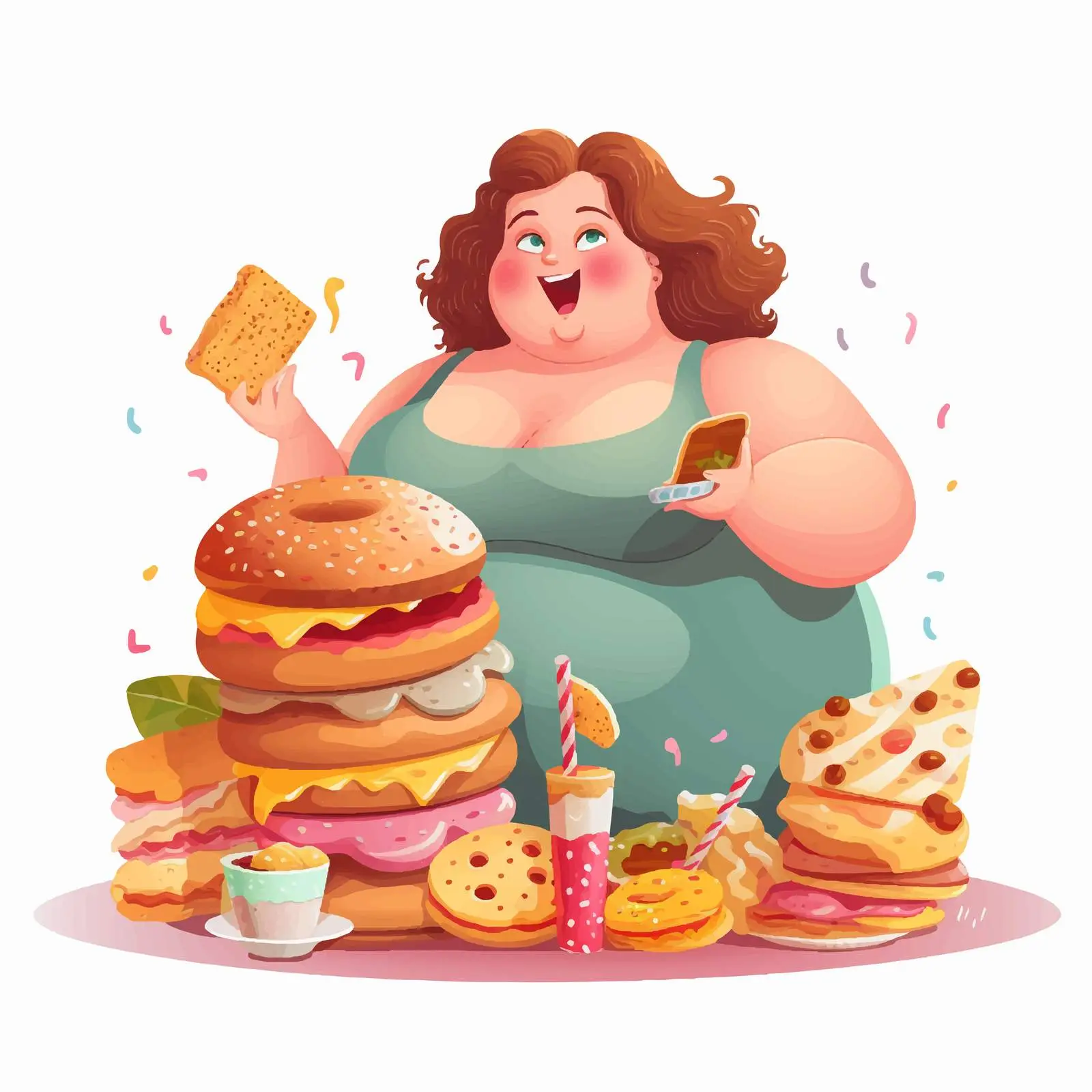 Concept of Gluttony and Overeating — free download from Dotvec